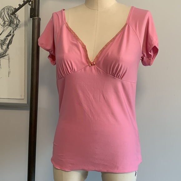 Y2K Kathryn Pink Rose Top - Picture 3 of 7